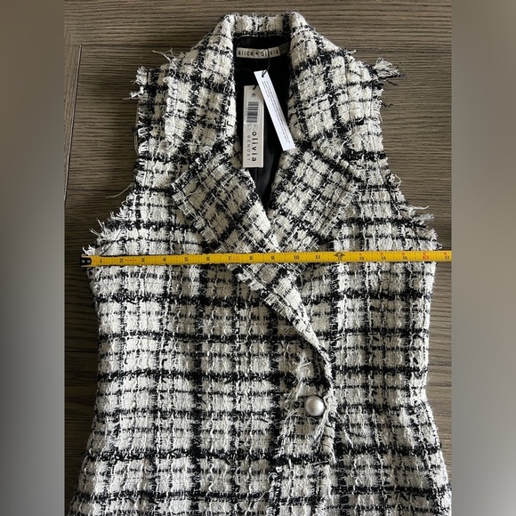 Alice + Olivia Meri Asymmetric Tweed Mini Dress sz 2 NWT 495 - Picture 7 of 16